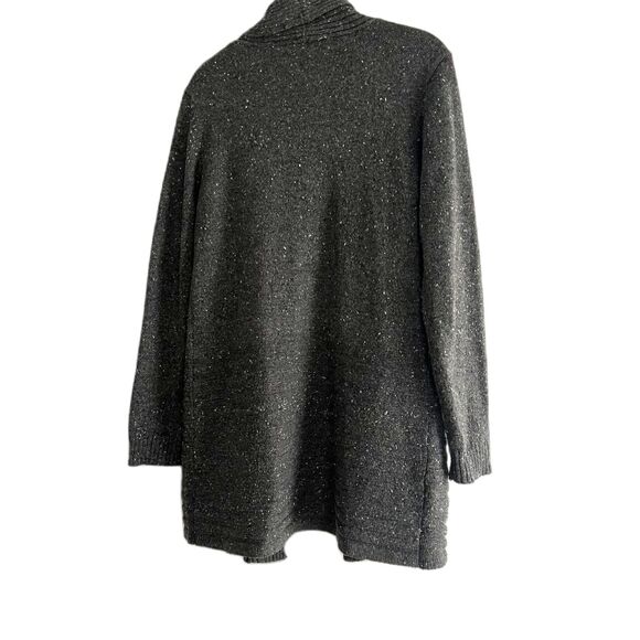 Fortune + Ivy Sawyer Open Gray Shawl Collared Cardigan Stitch Fix Long Line - Picture 3 of 12